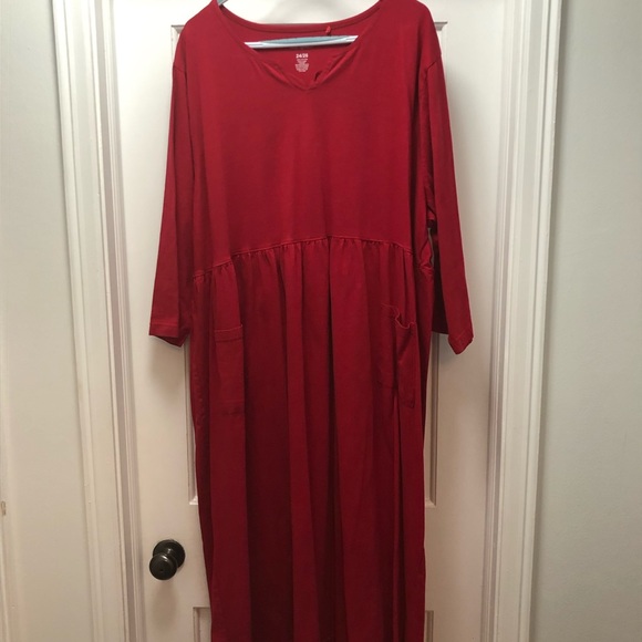 EUC 24/26 Ulla Popken Red Dress - Picture 1 of 7